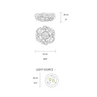 Slamp Clizia CW Medium LED Ceiling or Wall Lamp Slamp Clizia CW Medium LED Ceiling or Wall Lamp