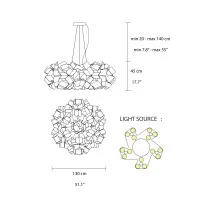 Slamp Clizia 130 Mama Non Mama Lampada LED da Sospensione