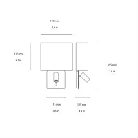 Ideal Lux Paralume per Gea Applique Stile Classico in Tessuto