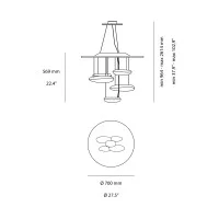 Artemide Mercury Mini LED Suspension Lamp Polished Chrome