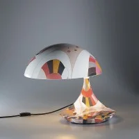 Martinelli Luce Cobra Lampada da Tavolo texture Massimo Farinatti
