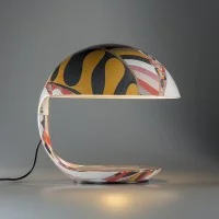 Martinelli Luce Cobra Lampada da Tavolo texture Massimo Farinatti