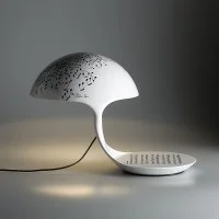 Martinelli Luce Cobra Lampada da Tavolo texture Marco Ghilarducci
