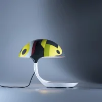 Martinelli Luce Cobra Lampada da Tavolo texture Alessandro Guerriero