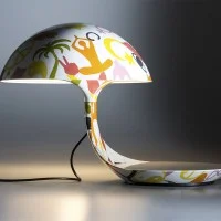 Martinelli Luce Cobra Lampada da Tavolo texture Donia Maaoui
