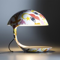 Martinelli Luce Cobra Table Lamp texture Donia Maaoui