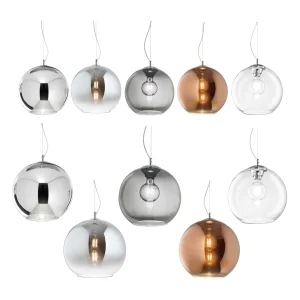 Ideal Lux Nemo Sphere Suspension Lamp in Blown Glass for Indoors
