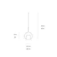 Penta Glo Mini Iconic Sphere Suspension Lamp in Glass