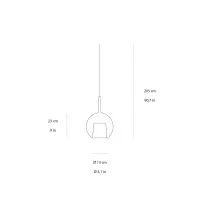 Penta Glo Mini Iconic Sphere Suspension Lamp in Glass