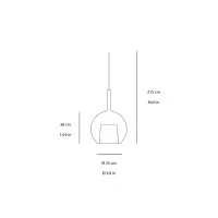 Penta Glo Medium Iconic Sphere Suspension Lamp in Glass