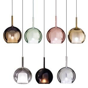Penta Glo Large Elegant Sphere Suspension Lamp in Glass