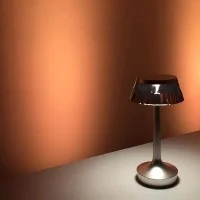 Flos Bon Jour Unplugged LED Table Lamp Matt Chrome Fumeè
