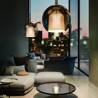 Penta Rosone a Soffitto Tipo D per Glo Maxi Lampada da Sospensione Penta Rosone a Soffitto Tipo D per Glo Maxi Lampada da Sospensione