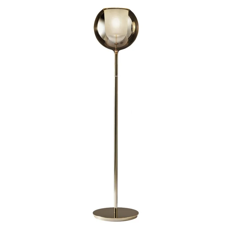 Penta Glo Lampada da Terra Elegante Dimmerabile con Diffusore Sferico Penta Glo Lampada da Terra Elegante Dimmerabile con Diffusore Sferico