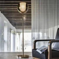 Penta Glo Lampada da Terra Elegante Dimmerabile con Diffusore Sferico