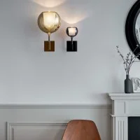 Penta Glo Lampada da Parete Elegante con Diffusore Sferico in Vetro