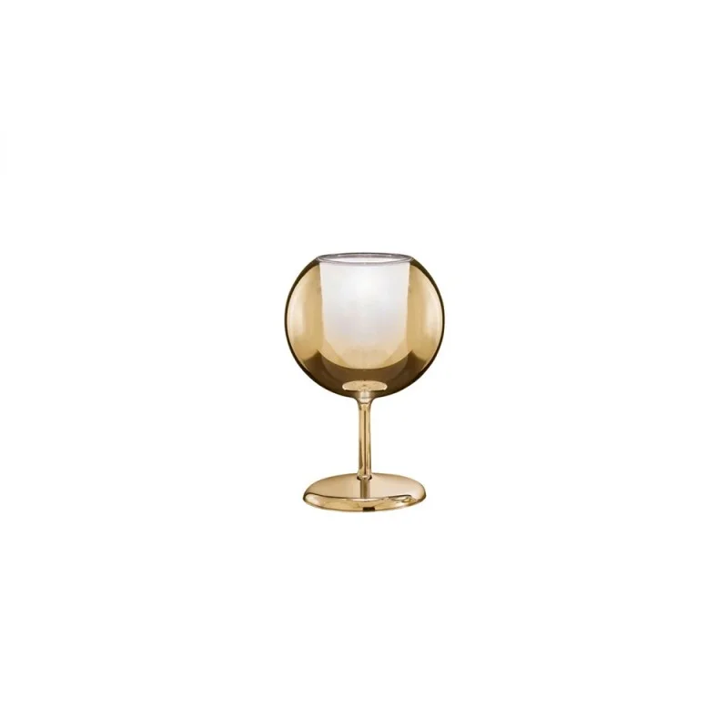 Penta Glo Mini Lampada da Tavolo Elegante in Vetro Specchiato