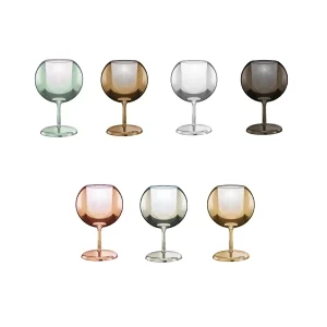 Penta Glo Mini Elegant Table Lamp in Mirrored Blown Glass