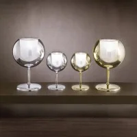 Penta Glo Medium Lampada da Tavolo in Vetro Specchiato Soffiato