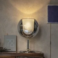 Penta Glo Medium Lampada da Tavolo in Vetro Specchiato Soffiato