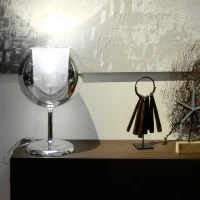 Penta Glo Medium Lampada da Tavolo in Vetro Specchiato Soffiato