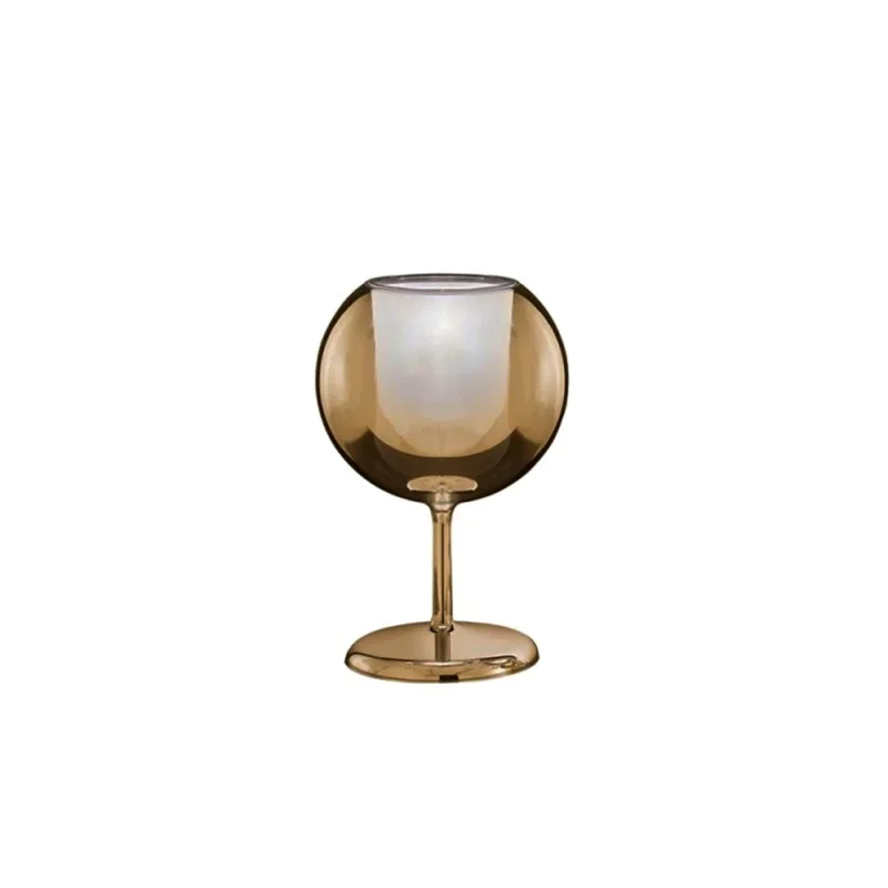 copy of Penta Glo Mini Elegant Table Lamp in Mirrored Blown Glass