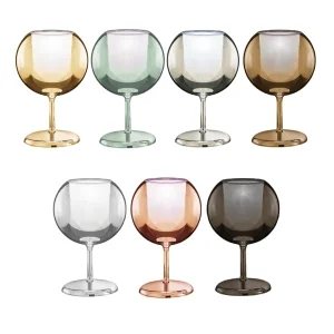 Penta Glo Large Dimmable Table Lamp in Mirrored Blown Glass