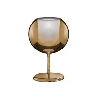 Penta Glo Large Dimmable Table Lamp in Mirrored Blown Glass
