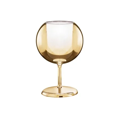 Penta Glo Large Dimmable Table Lamp in Mirrored Blown Glass