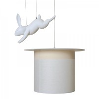 Karman Wow! Lampada a Sospensione con Coniglio Bianco