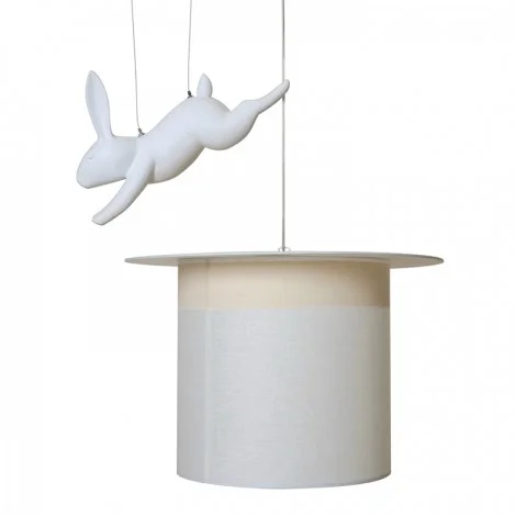 Karman Wow! Lampada a Sospensione con Coniglio Bianco