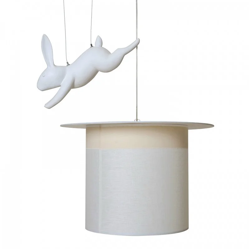 Karman Wow! Lampada a Sospensione con Coniglio Bianco Karman Wow! Lampada a Sospensione con Coniglio Bianco