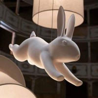 Karman Wow! Lampada a Sospensione con Coniglio Bianco