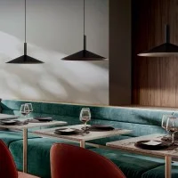 Penta Altura Lampada Led da Sospensione Moderna con Diffusore Conico Penta Altura Lampada Led da Sospensione Moderna con Diffusore Conico