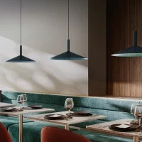 Penta Altura Lampada Led da Sospensione Moderna con Diffusore Conico Penta Altura Lampada Led da Sospensione Moderna con Diffusore Conico