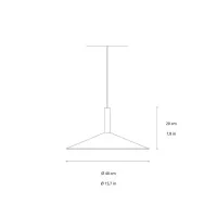 Penta Altura Modern Suspension Led Lamp with Conical Diffuser