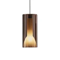 Penta Lit Cylindrical Suspension Lamp in Mirrored Blown Glass Penta Lit Cylindrical Suspension Lamp in Mirrored Blown Glass
