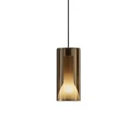 Penta Lit Cylindrical Suspension Lamp in Mirrored Blown Glass Penta Lit Cylindrical Suspension Lamp in Mirrored Blown Glass