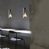 Penta Lit Lampada da Sospensione Cilindrica in Vetro a Specchio