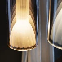 Penta Lit Lampada da Sospensione Cilindrica in Vetro a Specchio