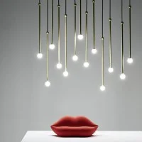 Penta Storm Led Minimal Linear Suspension Lamp in Metal Penta Storm Led Minimal Linear Suspension Lamp in Metal