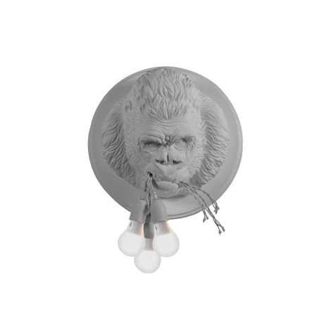 Karman Ugo Rilla Lampada da Parete con Scultura in Ceramica