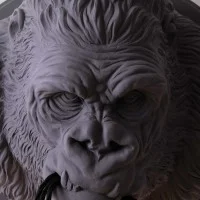 Karman Ugo Rilla Lampada da Parete con Scultura in Ceramica