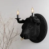 copy of Karman Ugo Rilla Wall Lamp with Ceramic gorilla Realistic Sculpture