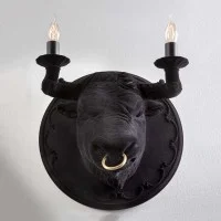 copy of Karman Ugo Rilla Wall Lamp with Ceramic gorilla Realistic Sculpture