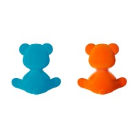 Qeeboo Teddy Girl Velvet lampada da tavolo ricaricabile