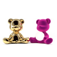 Qeeboo Teddy Girl Velvet lampada da tavolo ricaricabile