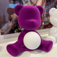 Qeeboo Teddy Girl Velvet lampada da tavolo ricaricabile