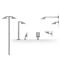 IGuzzini B787 ITeka grigio 150W R7S faro esterni orientabile