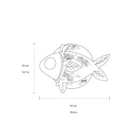 Karman Aprile fish-shaped wall lamp